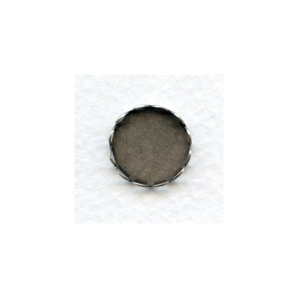 Lace Edge Settings 13mm Oxidized Silver (12)