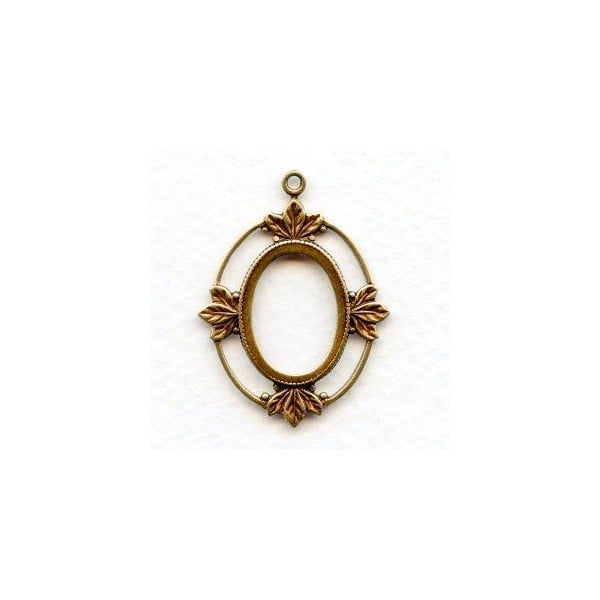 Floating Leaves Setting Frames 18x13mm Oxidized Brass (4)