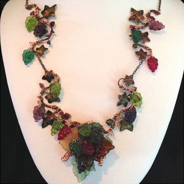 Vines with Berries Oxidized Brass 57mm (1 Set) - Image 2