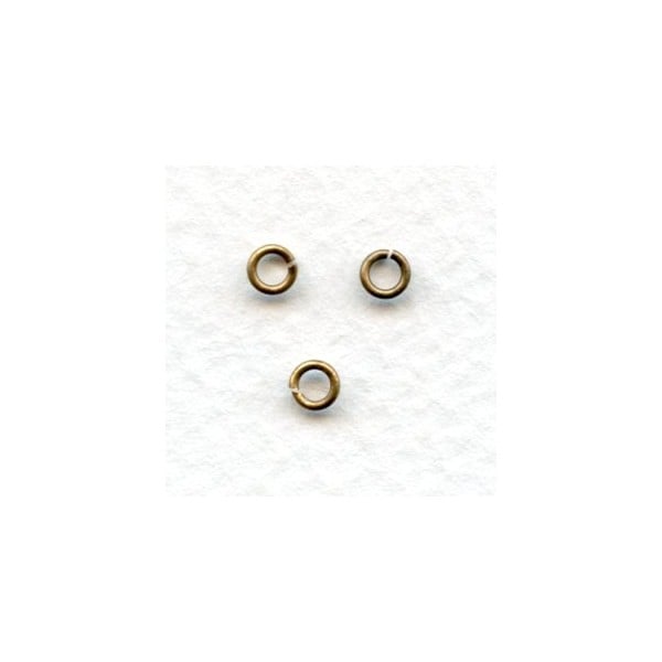 Tiny Jump Rings Round 3mm Oxidized Brass