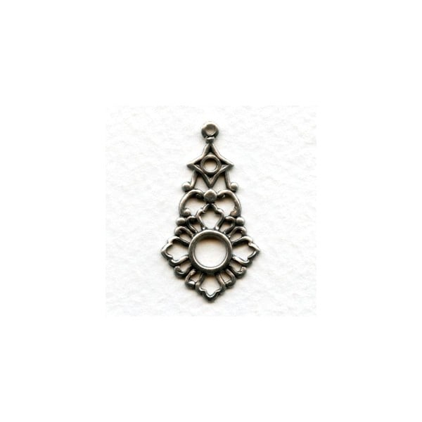 Openwork Pendant Drops Oxidized Silver (6)