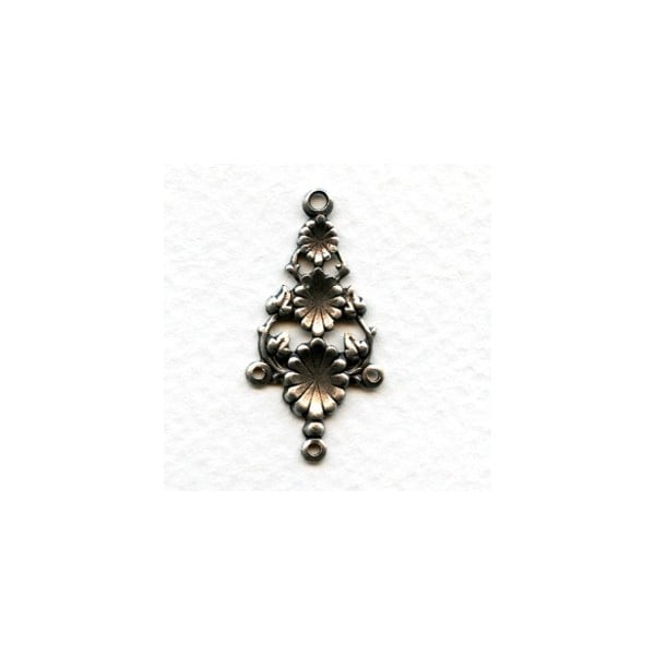 Ivy Connectors Oxidized Silver 3 Strands (6)