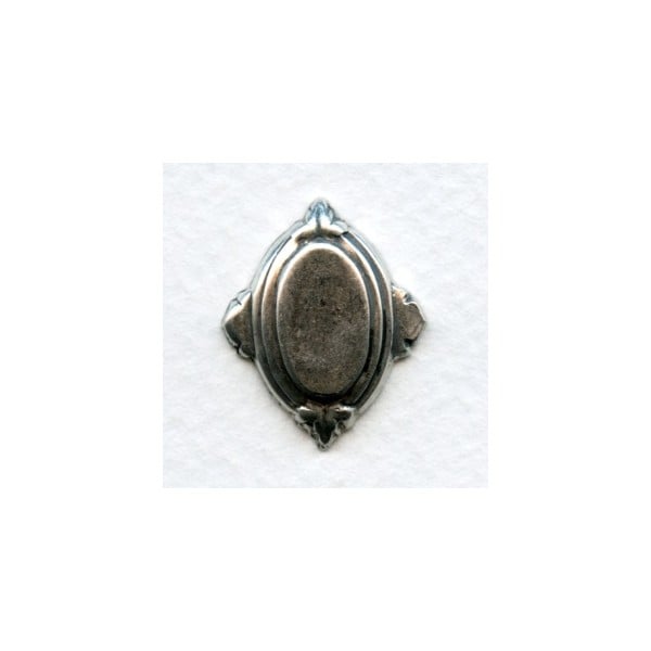 ^Setting Effect Bases 15x9mm Oxidized Silver (6)