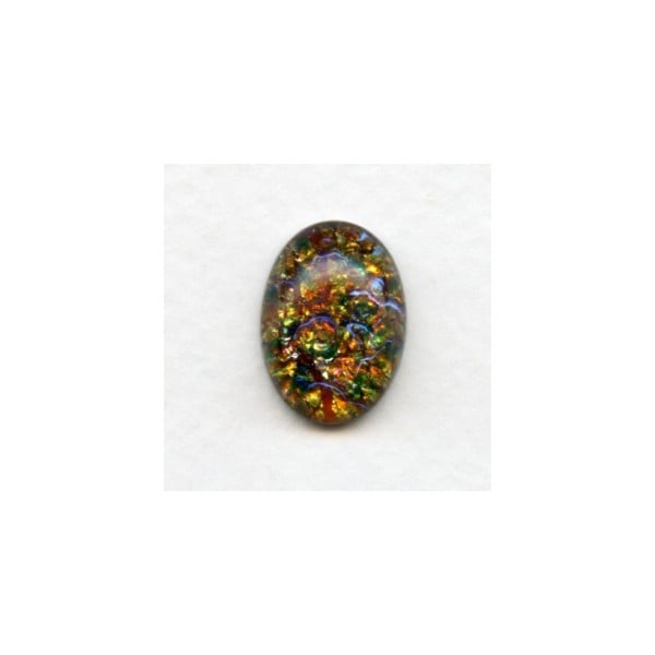 Multi-Color Glass Opal Cabochon 18x13mm (1)