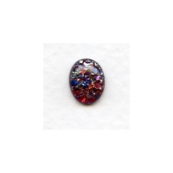 Multi-Color Glass Opal Cabochons Handmade 10x8mm (2)