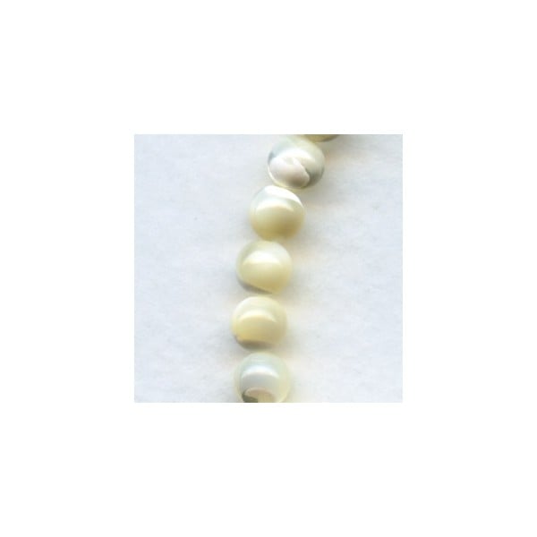 Genuine Shell Mother of Pearl Beads 8mm (24) - Image 2