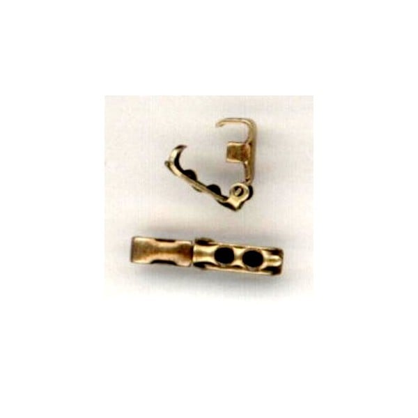 Foldover Clasps with Rhinestone Settings Oxidized Brass