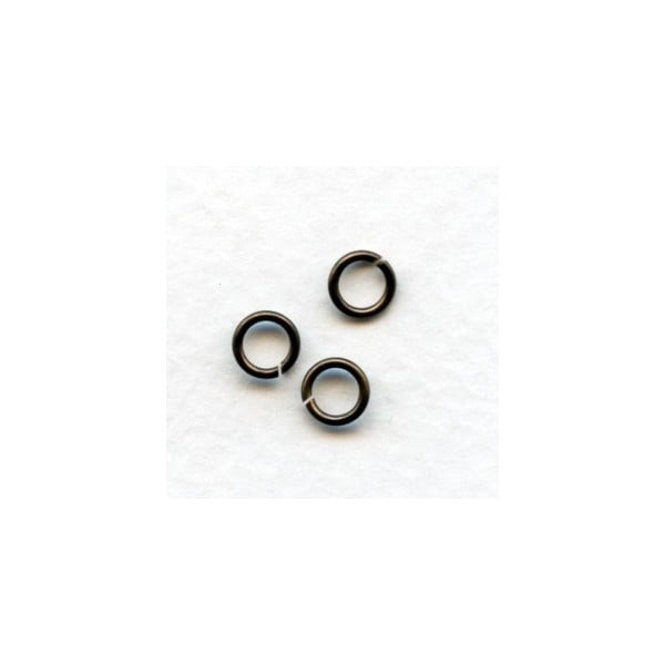 Round Jump Rings 5.8mm Oxidized Brass (100+)