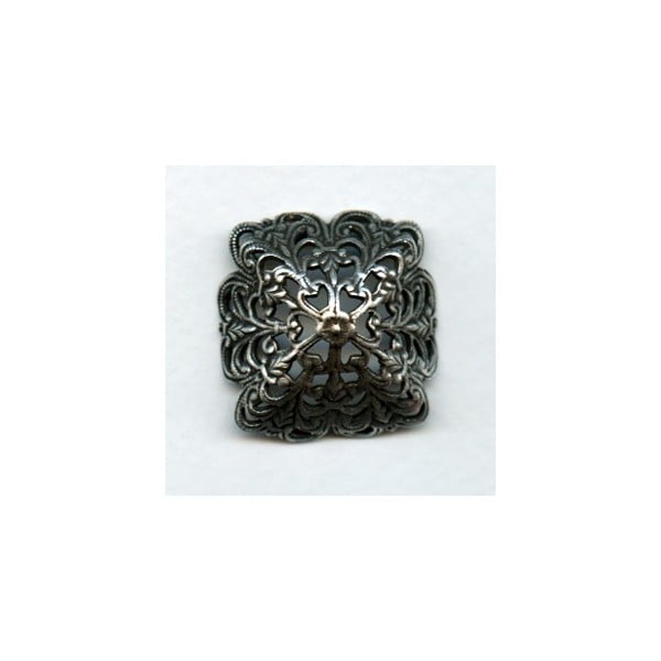 ^Filigree Bowl Shape Fits 18mm Stones Oxidized Silver