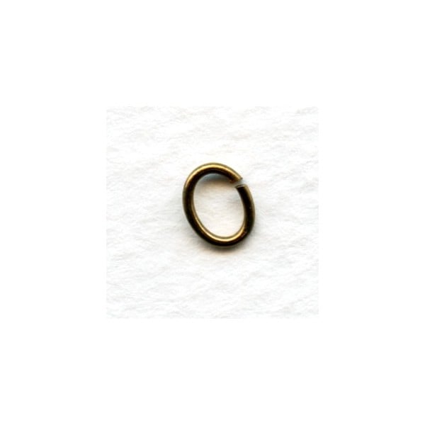 Oval Jump Rings Oxidized Brass 7x5mm (100)