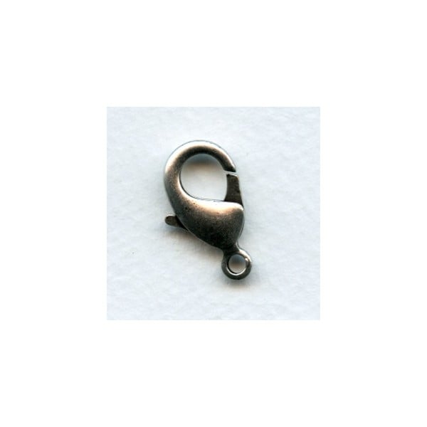 Oxidized Silver Lobster Claw 23mm Clasps (6)