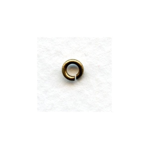 Heavy 18 Gauge 4.4mm Round Jump Rings Oxidized Brass (50)