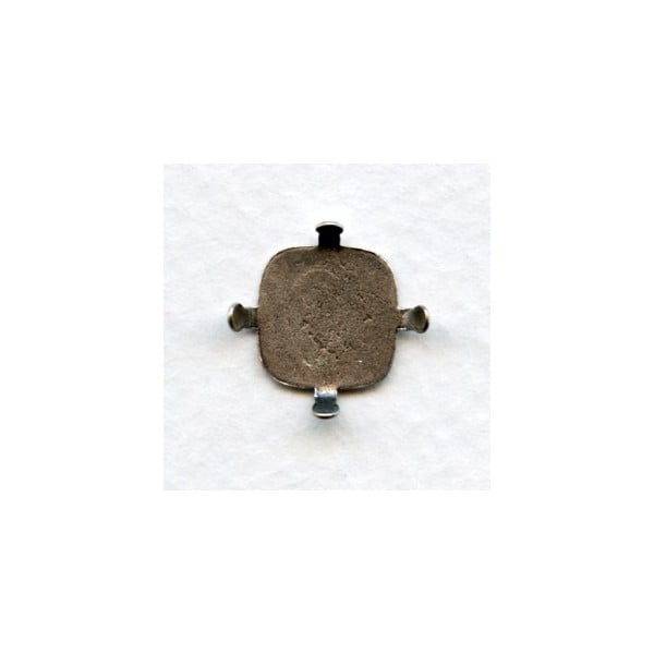 ^Square 12mm Turtle Style Settings Oxidized Silver (6)