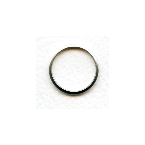 Simple Circle Connector or Eyelet 21mm Oxidized Silver (12)