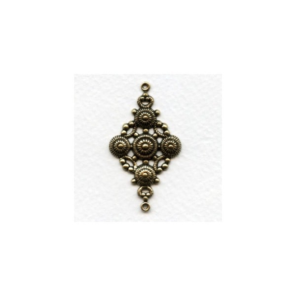 Large Connectors 46mm Oxidized Brass (6)