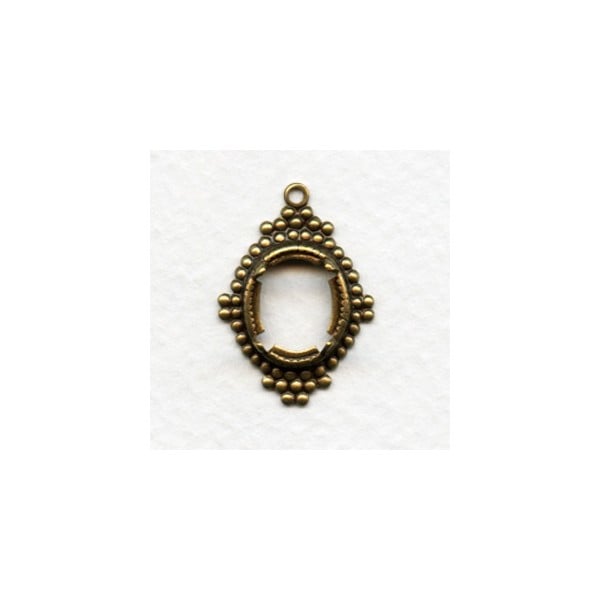 Ancient Design Edge 12x10mm Settings Oxidized Brass (2)