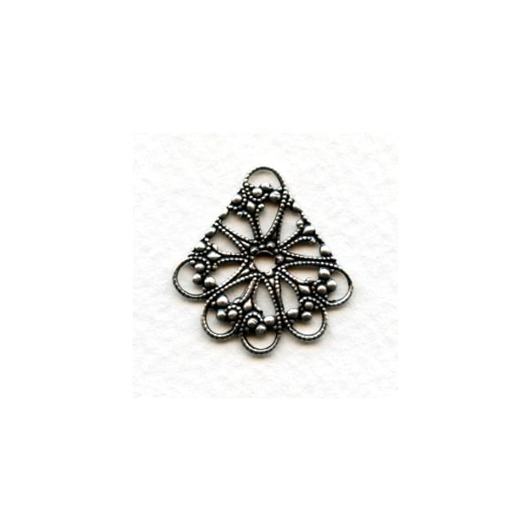 Multi Strand Chandelier Earring Filigree Oxidized Silver (6)