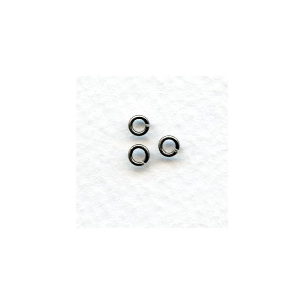 Tiny Oxidized Silver Jump Rings Round 3mm (100+)