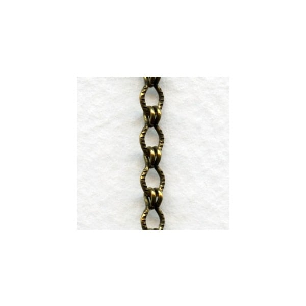 Ladder Chain Antique Gold 4x4mm Links (3 ft)