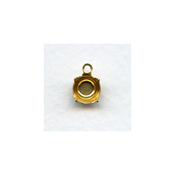 ^Round 6.5mm Settings Raw Brass (12)