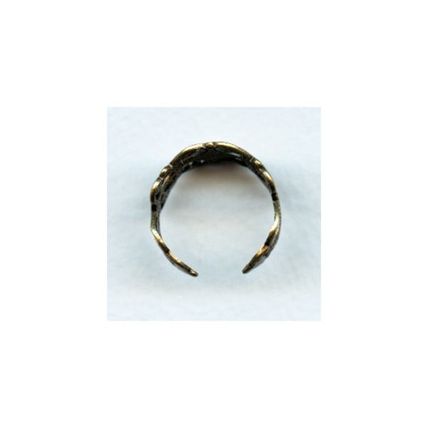 Very Sturdy Filigree Adjustable Finger Ring Oxidized Brass plated steel (1) - Image 2