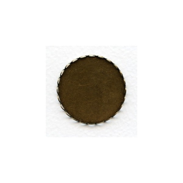 Lace Edge Settings Round 31mm Oxidized Brass (6)