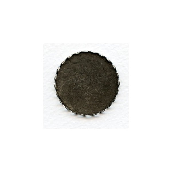 Lace Edge Settings Round 31mm Oxidized Silver (6)