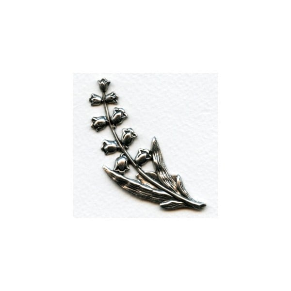 Lily of the Valley Flower 70mm Oxidized Silver (1)