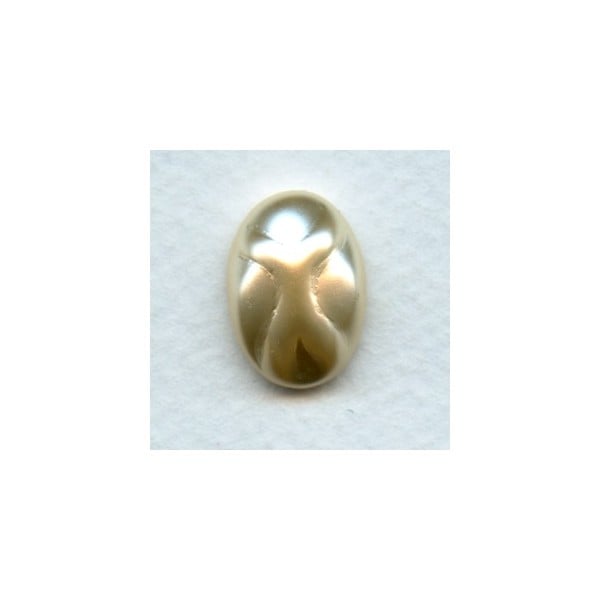 Faux Baroque Pearl Cabochons 18x13mm Creme (2)