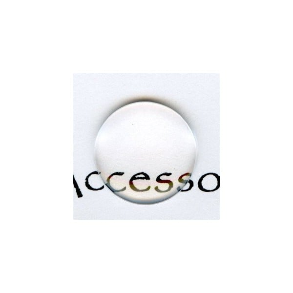 Clear Plastic Magnifying Lens Cabochon 18mm Round (12)