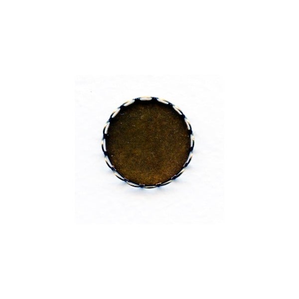 Lace Edge Settings Round 20mm Oxidized Brass (12)