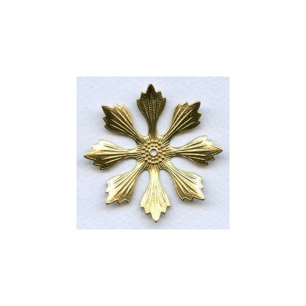 Huge Raw Brass Flower Stampings 49mm (3)