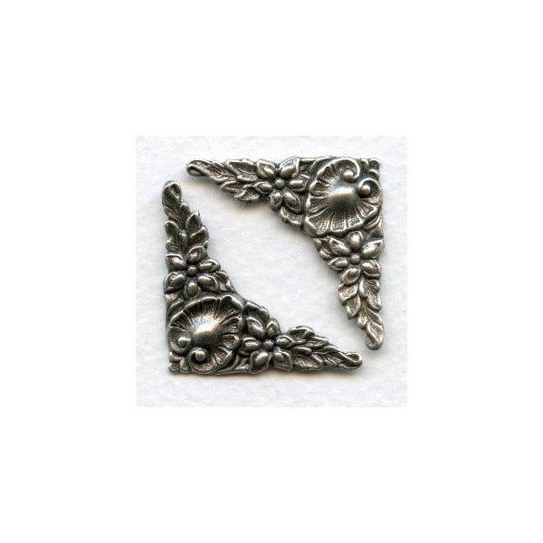 Corner Embellishments Fancy Oxidized Silver (6)