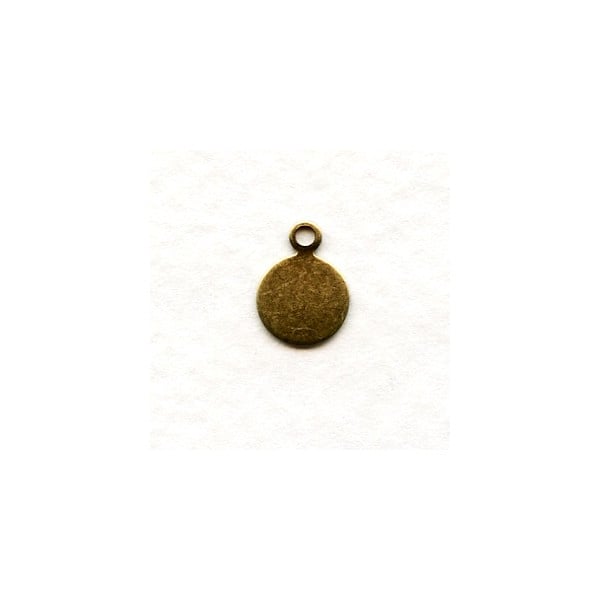 Beaver Tail Oxidized Brass Logo Tags 10mm (24)