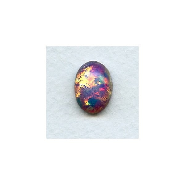 Pink Glass Opal 14x10mm Cabochon Handmade in Germany