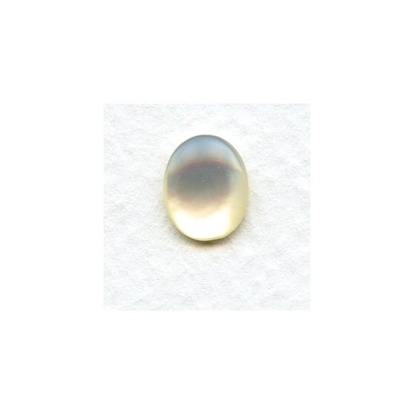 White Mother of Pearl 10x8mm Shell Cabochons (4)
