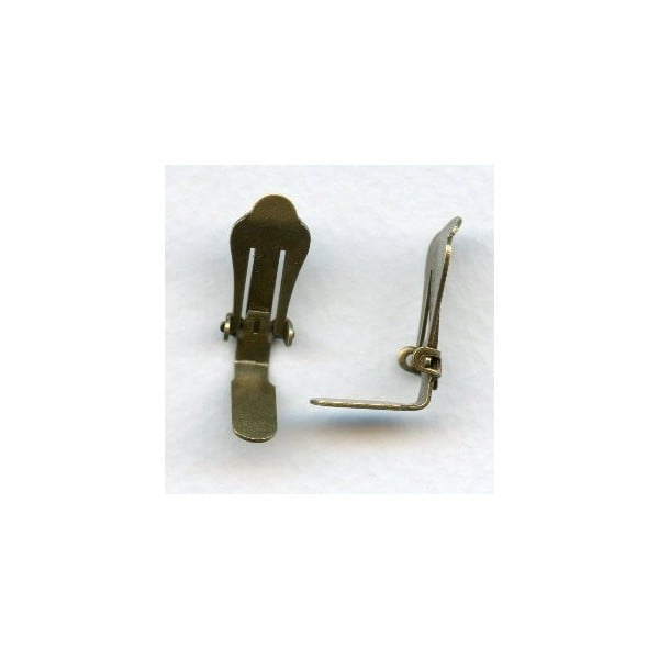 Clip Earring Findings Oxidized Brass (6 pairs)