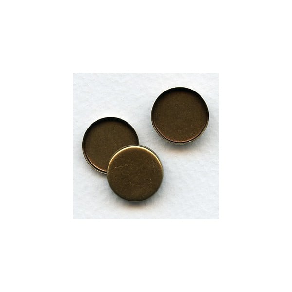 ^Bezel Settings Oxidized Brass 15mm High Wall (12) - Image 2