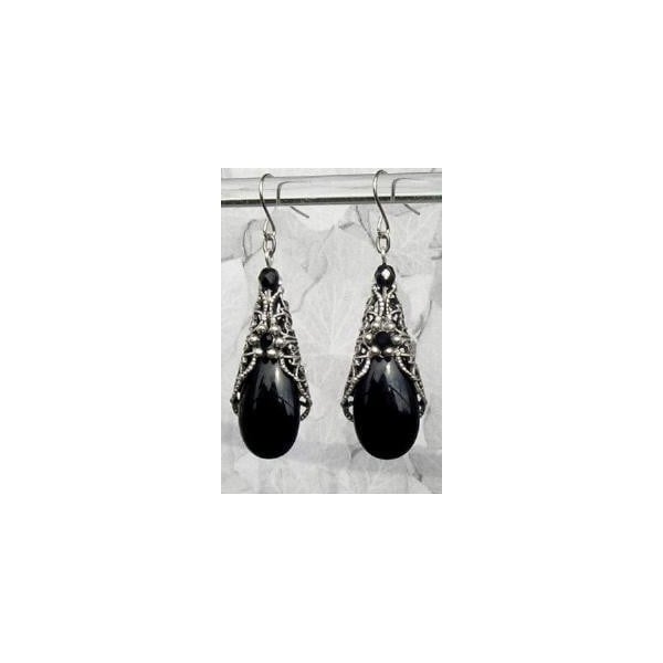 Ornate Round 23mm Filigree Oxidized Silver (6) - Image 2