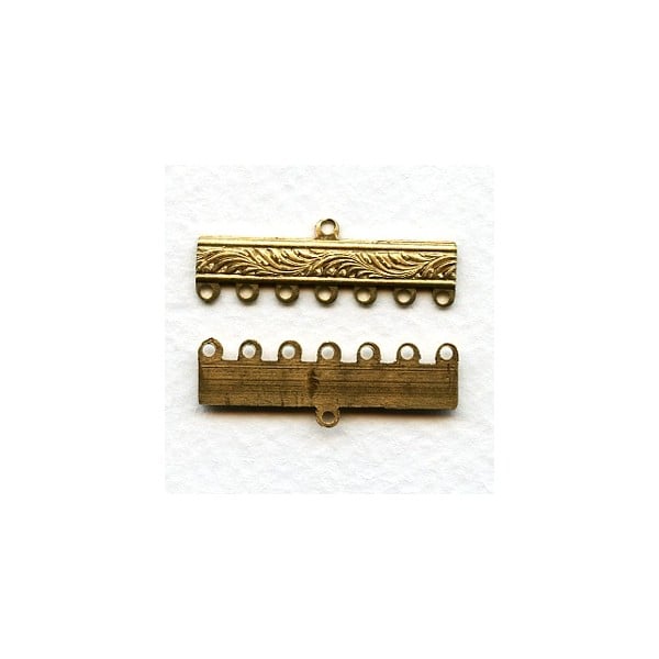 Seven Strand Connectors Solid Raw Brass (4)