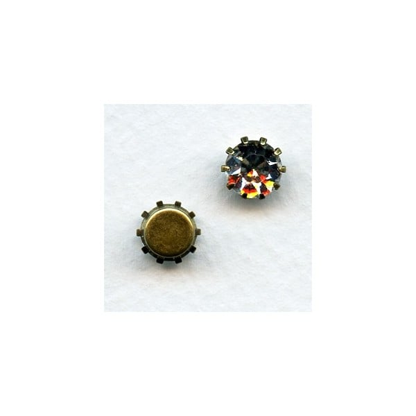 ^Tiffany Set Swarovski Crystals Oxidized Brass 35SS (6)