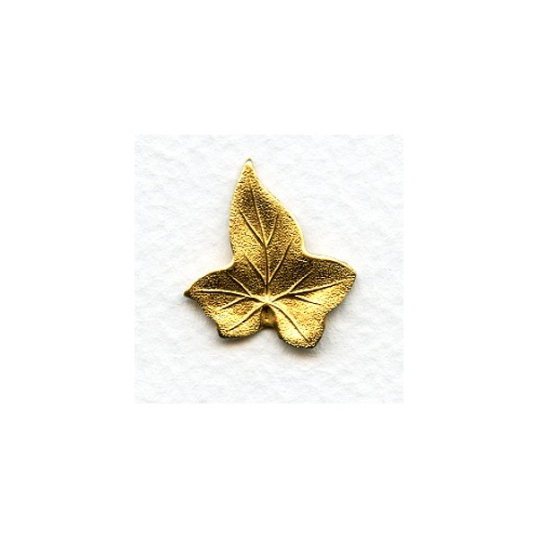 Ivy Leaves Raw Brass Stampings 21mm (4)