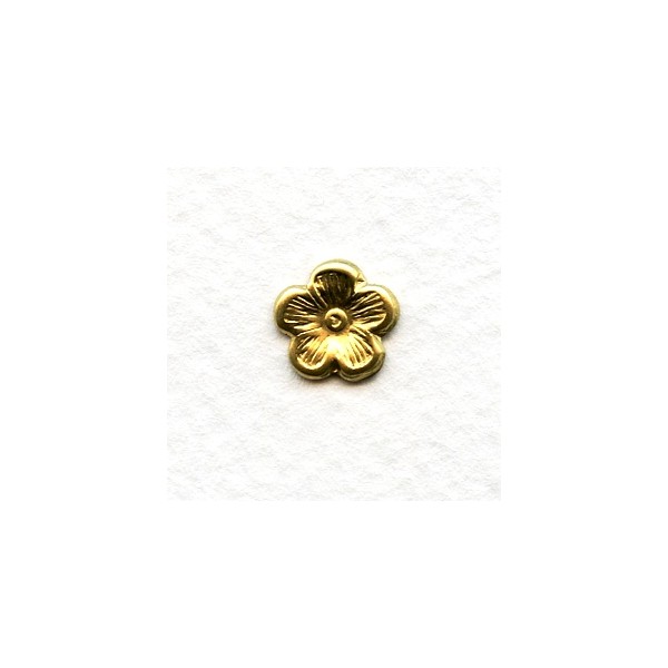 Flower Shapes Raw Brass Stampings 9mm (12)