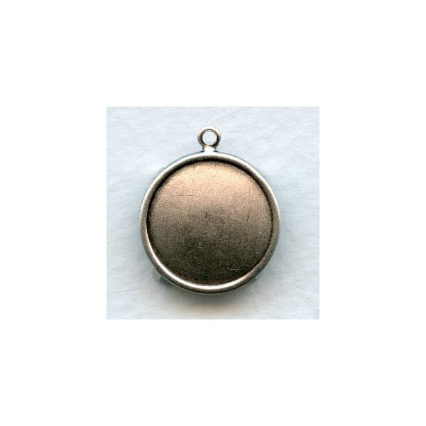 Typewriter Key Settings 15mm Oxidized Silver (12)