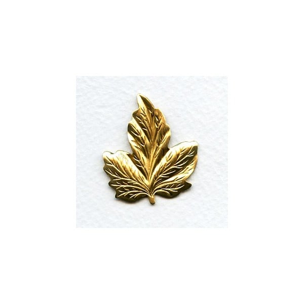 Decorative Leaf Shape Raw Brass Stampings (4)
