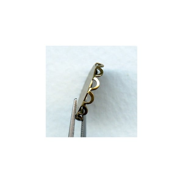Lace Edge Settings 15mm Round Oxidized Brass (12) - Image 3