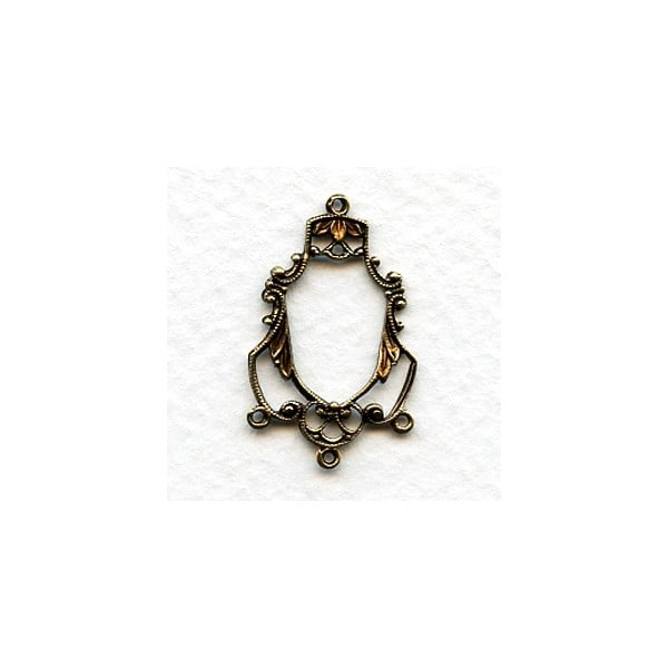Connector To Feature Special Beads Oxidized Brass (6)