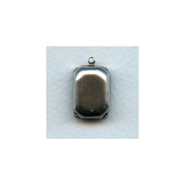 Cushion Octagon Settings Oxidized Silver 18x13mm (12) - Image 2