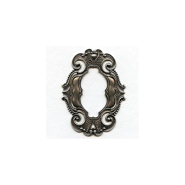 Dramatic Framework Stamping Oxidized Silver (1)