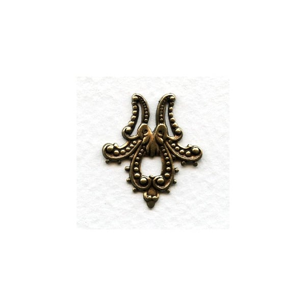 Ornamental Accent Corner 24mm Oxidized Brass (6)